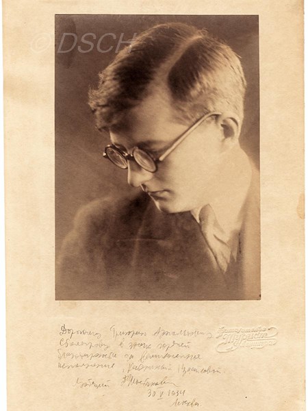 <p>Photograph which Shostakovich gave Stolyarov with …</p>