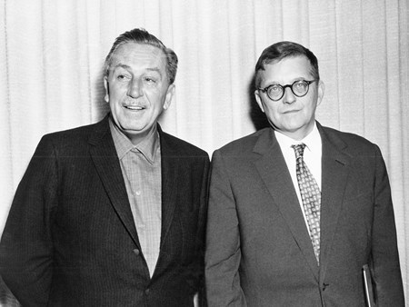 <p>With Walt Disney in Hollywood. 29 October 1959.</p>
