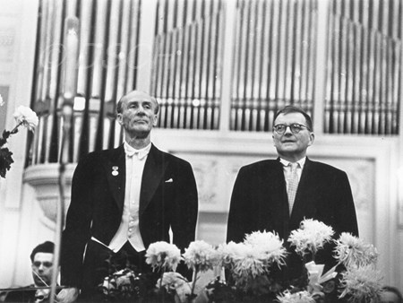 <p>On the stage of the Grand Hall of the Leningrad Ph…</p>