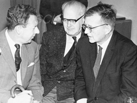 <p>During a meeting with Benjamin Britten at the Unio…</p>