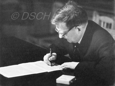 <p>Working on the score of the film ‘Hamlet’.</p>
<p> </p>
<p> </p>