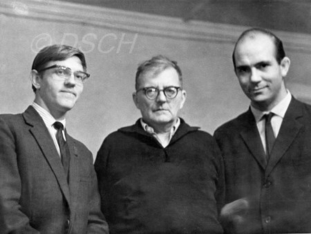 <p>Vyacheslav Nagovitsyn, Dmitri Shostakovich, and Va…</p>