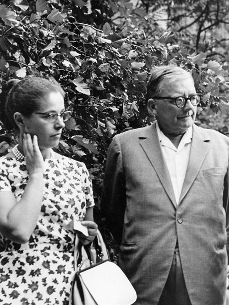 <p>Irina Antonovna and Dmitri Dmitriyevich in Riga ne…</p>