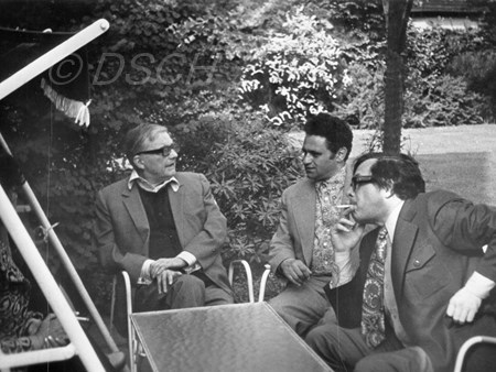 <p>Dmitri Shostakovich, Veniamin Basner, and Andrei P…</p>
