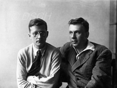 <p>Dmitri Shostakovich and Ivan Sollertinsky. Photogr…</p>