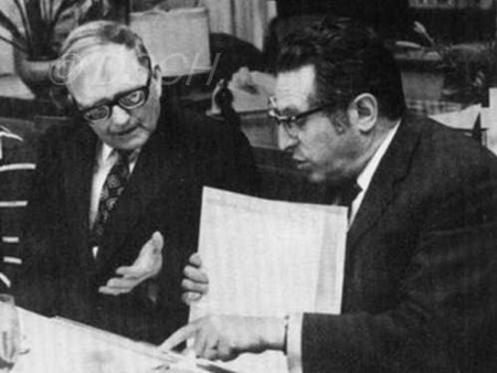 <p>Dmitri Shostakovich and Kurt Sanderling.</p>