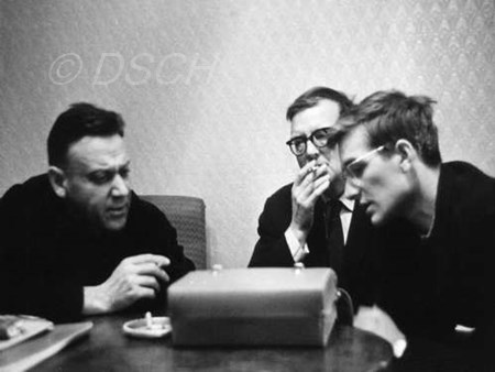 <p>With Kirill Kondrashin and Maxim Shostakovich duri…</p>