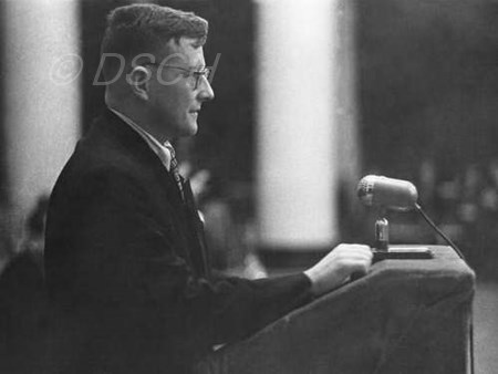 <p>Shostakovich speaks at the conference dedicated to…</p>